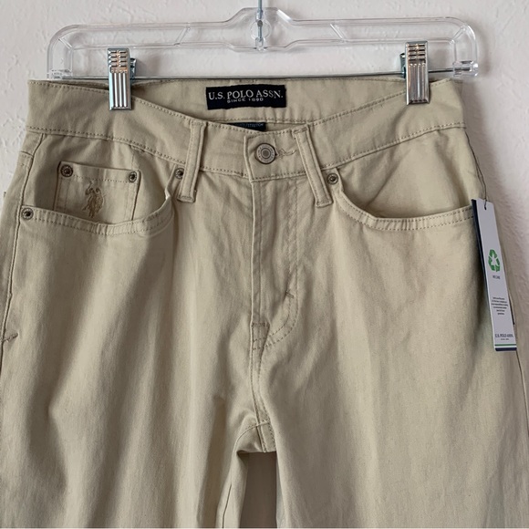 NWT US Polo Assn. Slim Straight 5 Pocket Khaki Pants Size W 28 L 30 - Picture 6 of 9